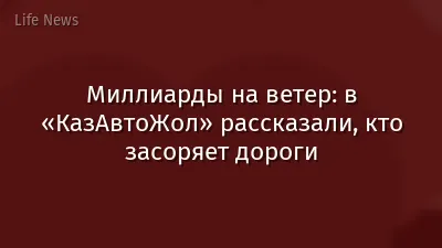 Миллиарды на ветер: в «КазАвтоЖол» рассказали, кто засоряет дороги