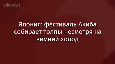 Япония: фестиваль Акиба собирает толпы несмотря на зимний холод