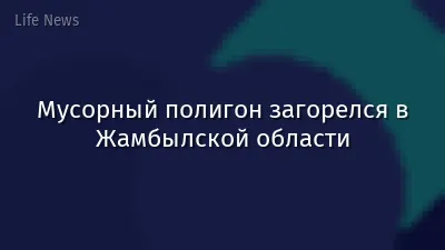Мусорный полигон загорелся в Жамбылской области