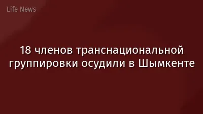 18 членов транснациональной группировки осудили в Шымкенте