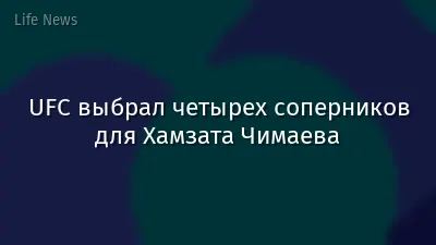 UFC выбрал четырех соперников для Хамзата Чимаева