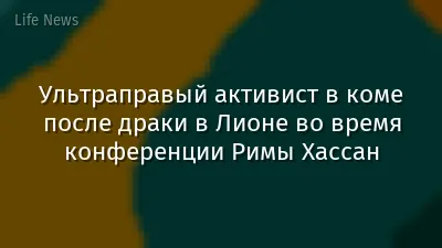 Ультраправый активист в коме после драки в Лионе во время конференции Римы Хассан