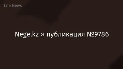 Nege.kz » публикация №9786