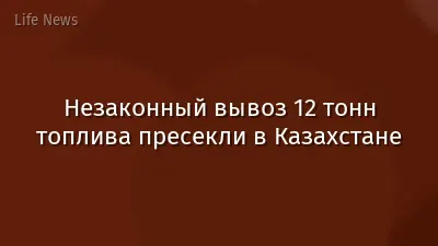Незаконный вывоз 12 тонн топлива пресекли в Казахстане