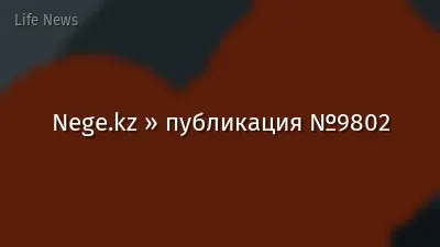 Nege.kz » публикация №9802