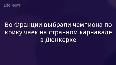 Во Франции выбрали чемпиона по крику чаек на странном карнавале в Дюнкерке