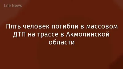 Пять человек погибли в массовом ДТП на трассе в Акмолинской области