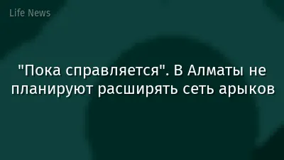 "Пока справляется". В Алматы не планируют расширять сеть арыков
