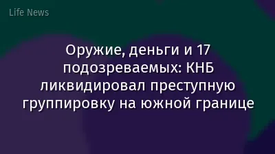 Оружие, деньги и 17 подозреваемых: КНБ ликвидировал преступную группировку на южной границе