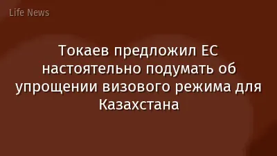 Токаев предложил ЕС настоятельно подумать об упрощении визового режима для Казахстана