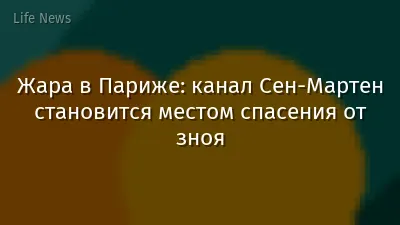 Жара в Париже: канал Сен-Мартен становится местом спасения от зноя
