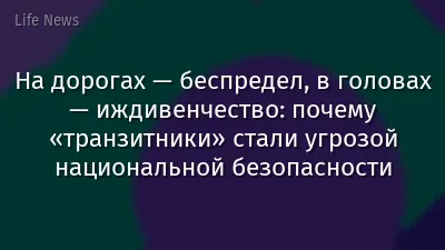 На дорогах — беспредел, в головах — иждивенчество: почему «транзитники» стали угрозой национальной безопасности