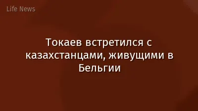 Токаев встретился с казахстанцами, живущими в Бельгии