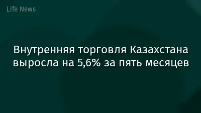 Внутренняя торговля Казахстана выросла на 5,6% за пять месяцев