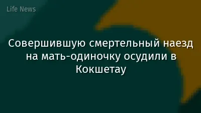 Совершившую смертельный наезд на мать-одиночку осудили в Кокшетау