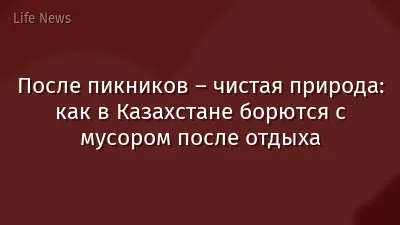 После пикников – чистая природа: как в Казахстане борются с мусором после отдыха