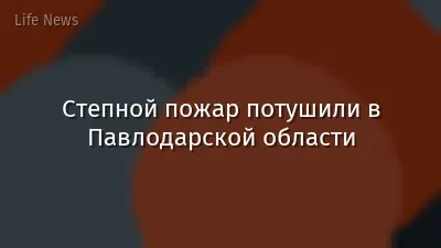 Степной пожар потушили в Павлодарской области