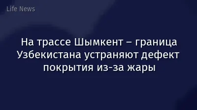 На трассе Шымкент – граница Узбекистана устраняют дефект покрытия из-за жары