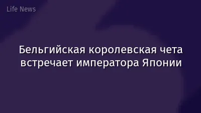 Бельгийская королевская чета встречает императора Японии