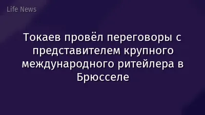 Токаев провёл переговоры с представителем крупного международного ритейлера в Брюсселе