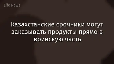 Казахстанские срочники могут заказывать продукты прямо в воинскую часть