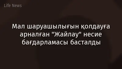 Мал шаруашылығын қолдауға арналған "Жайлау" несие бағдарламасы басталды
