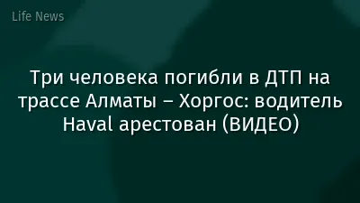 Три человека погибли в ДТП на трассе Алматы – Хоргос: водитель Haval арестован (ВИДЕО)