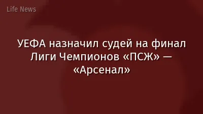 УЕФА назначил судей на финал Лиги Чемпионов «ПСЖ» — «Арсенал»