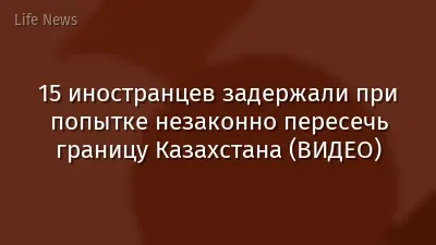 15 иностранцев задержали при попытке незаконно пересечь границу Казахстана (ВИДЕО)