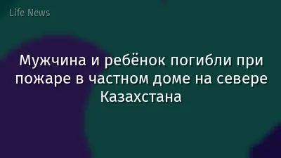 Мужчина и ребёнок погибли при пожаре в частном доме на севере Казахстана