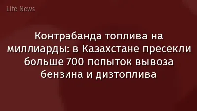 Контрабанда топлива на миллиарды: в Казахстане пресекли больше 700 попыток вывоза бензина и дизтоплива