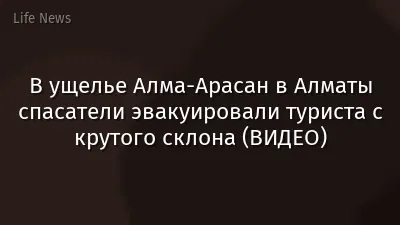 В ущелье Алма-Арасан в Алматы спасатели эвакуировали туриста с крутого склона (ВИДЕО)