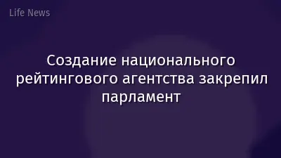 Создание национального рейтингового агентства закрепил парламент