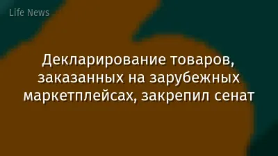 Декларирование товаров, заказанных на зарубежных маркетплейсах, закрепил сенат