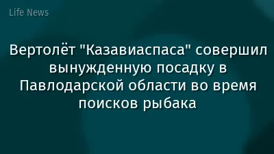 Вертолёт "Казавиаспаса" совершил вынужденную посадку в Павлодарской области во время поисков рыбака