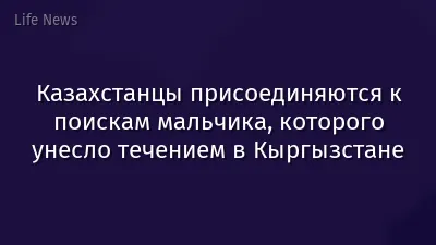 Казахстанцы присоединяются к поискам мальчика, которого унесло течением в Кыргызстане