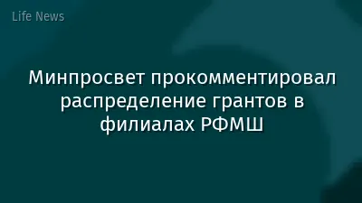 Минпросвет прокомментировал распределение грантов в филиалах РФМШ