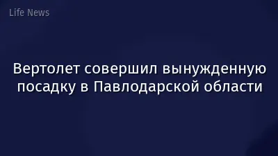 Вертолет совершил вынужденную посадку в Павлодарской области