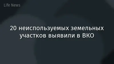 20 неиспользуемых земельных участков выявили в ВКО