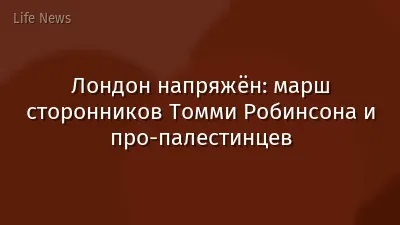 Лондон напряжён: марш сторонников Томми Робинсона и про-палестинцев