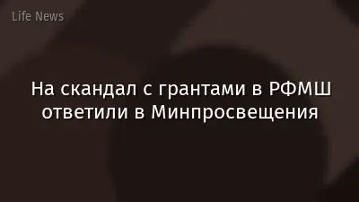 На скандал с грантами в РФМШ ответили в Минпросвещения