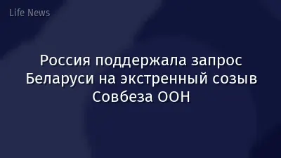 Россия поддержала запрос Беларуси на экстренный созыв Совбеза ООН