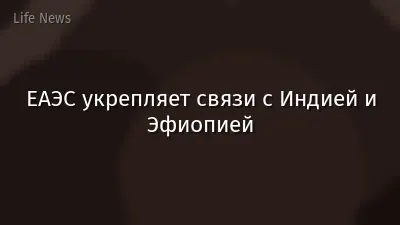 ЕАЭС укрепляет связи с Индией и Эфиопией