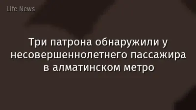 Три патрона обнаружили у несовершеннолетнего пассажира в алматинском метро
