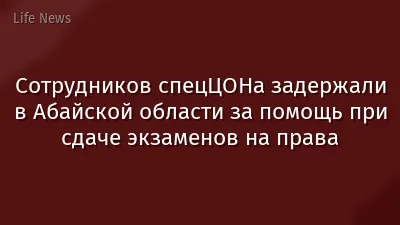 Сотрудников спецЦОНа задержали в Абайской области за помощь при сдаче экзаменов на права