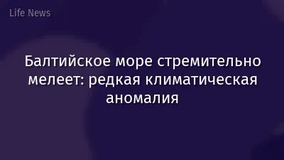 Балтийское море стремительно мелеет: редкая климатическая аномалия