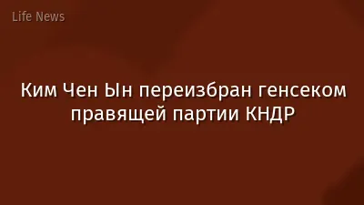 Ким Чен Ын переизбран генсеком правящей партии КНДР