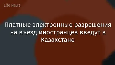 Платные электронные разрешения на въезд иностранцев введут в Казахстане