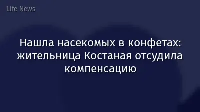 Нашла насекомых в конфетах: жительница Костаная отсудила компенсацию
