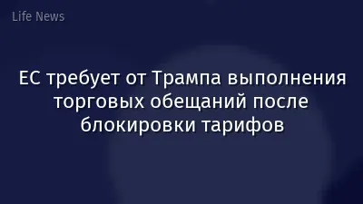 ЕС требует от Трампа выполнения торговых обещаний после блокировки тарифов
